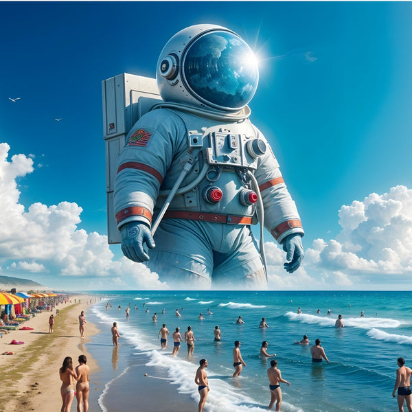 Out of This World - Beachside Astronaut - - Framed Posters