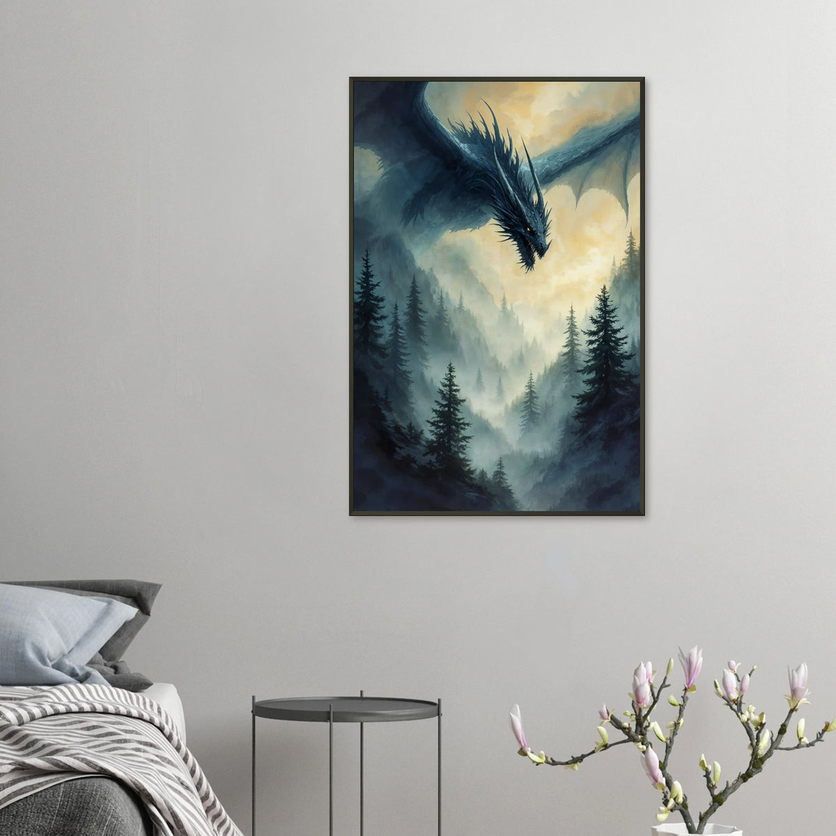 Gift of Fire - Dragon Metal Framed Poster for Him - Default Title - Metal Framed Posters