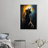 Nightmare Fuel – Wooden Wall Art for Horror Lovers - White frame - Wooden Framed Posters