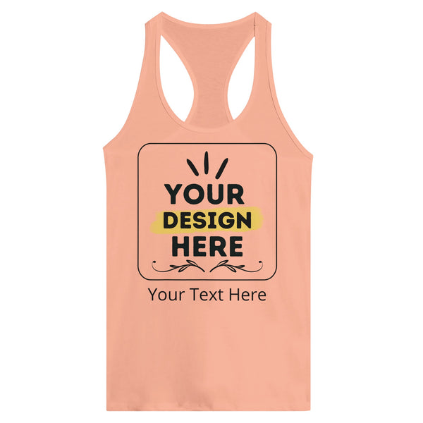 Confidence Unleashed - High-Quality Customizable Racerback Tank - Light Orange - Tank Tops