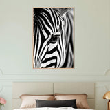 Monochrome Elegance – Zebra Wooden Poster Gift - Wood frame - Wooden Framed Posters