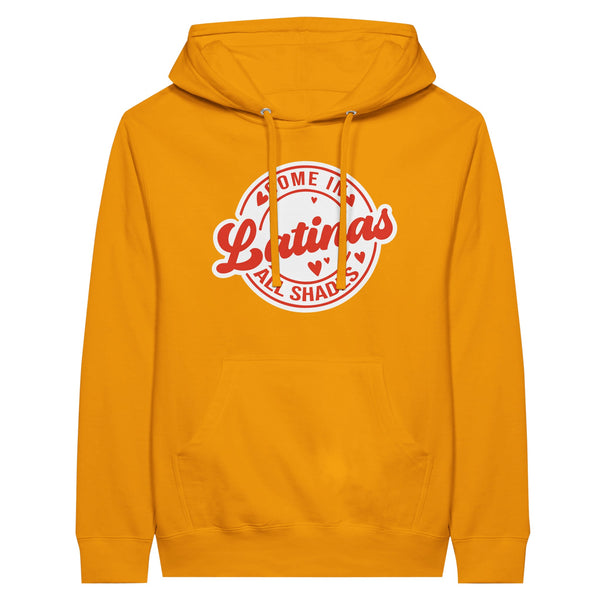 Celebrate Diversity -Latinas in All Shades Premium Hoodie - Gold M - Hoodies