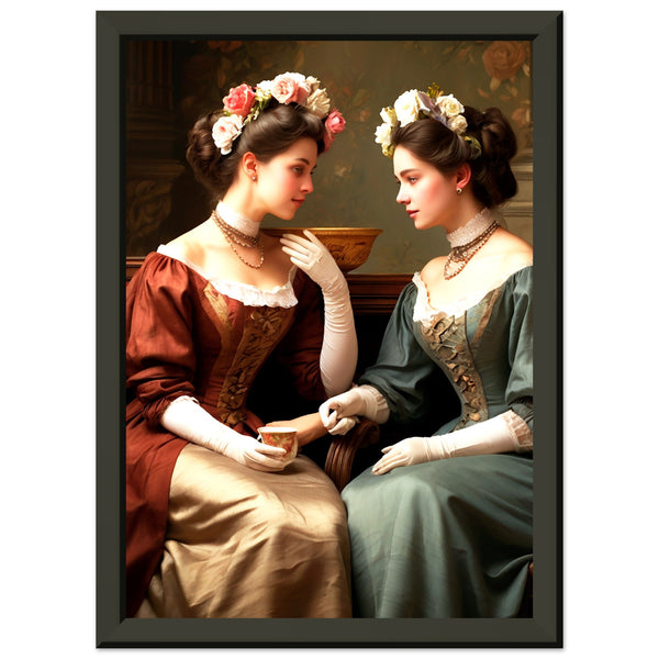 Regal Reflections - Victorian Tea Time - A4 21x29.7 cm 8x12″ - Metal Framed Posters