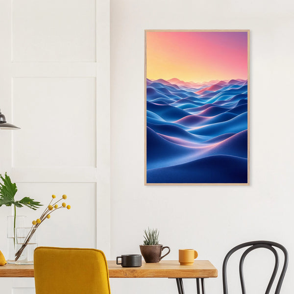 Dream in Color – Framed Abstract Horizon - Wood frame - Wooden Framed Posters