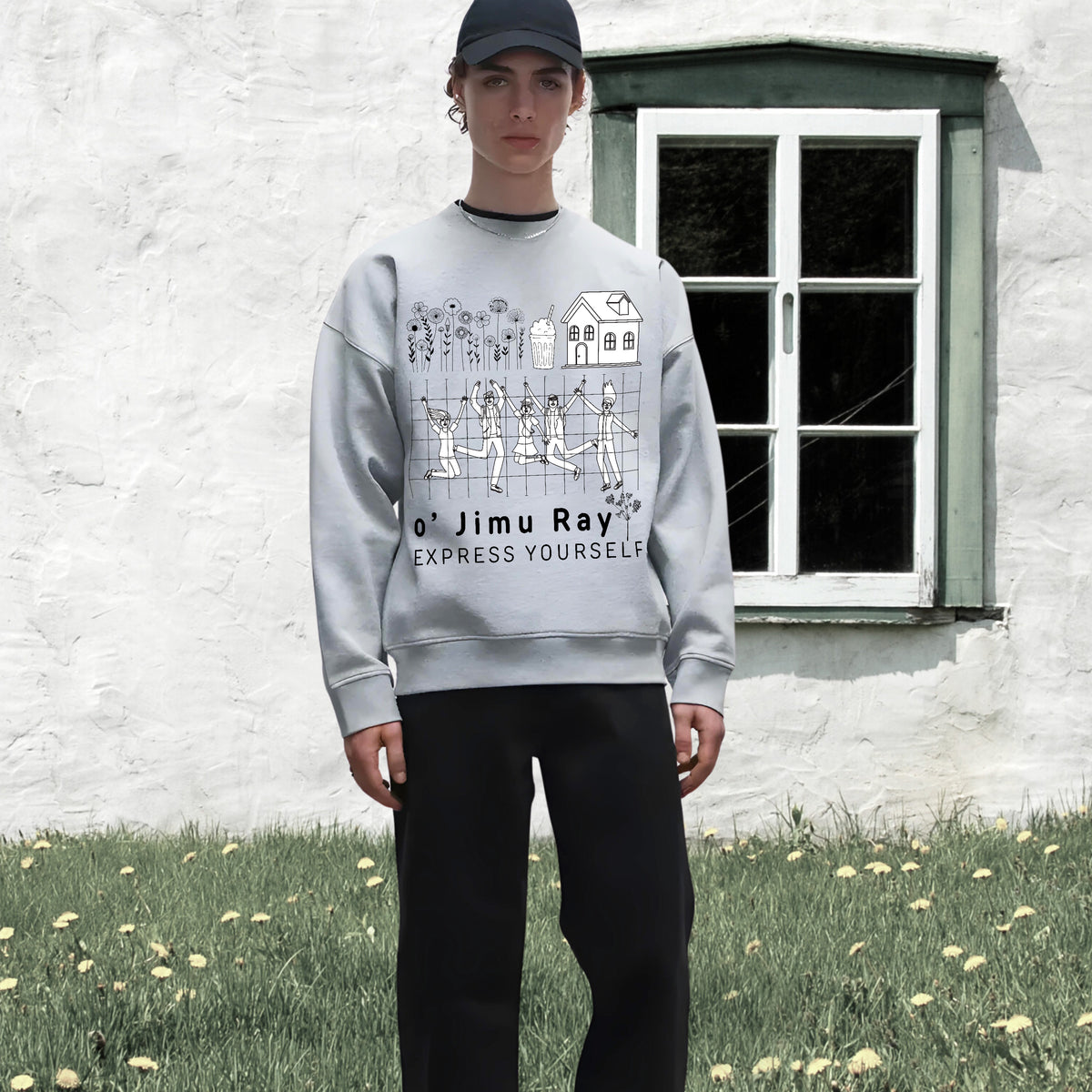 Nostalgic Fun- Boxy Sweatshirt - - Sweatshirts