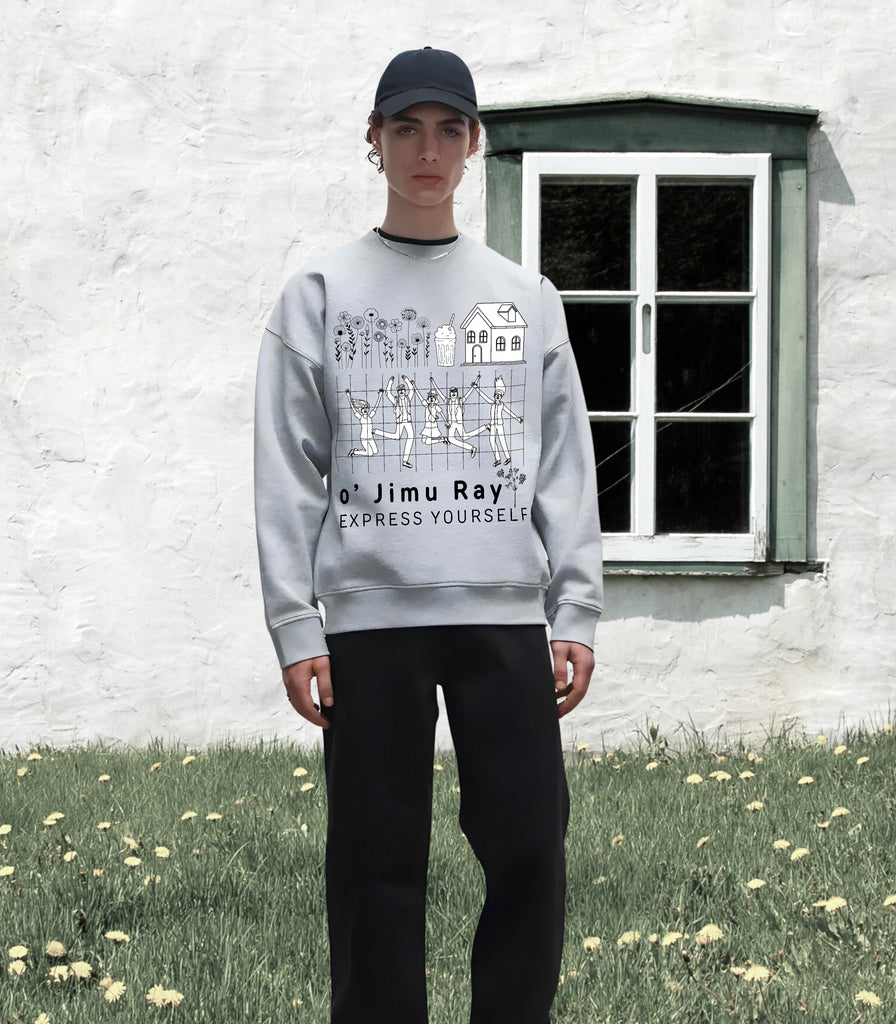 Nostalgic Fun- Boxy Sweatshirt - - Sweatshirts