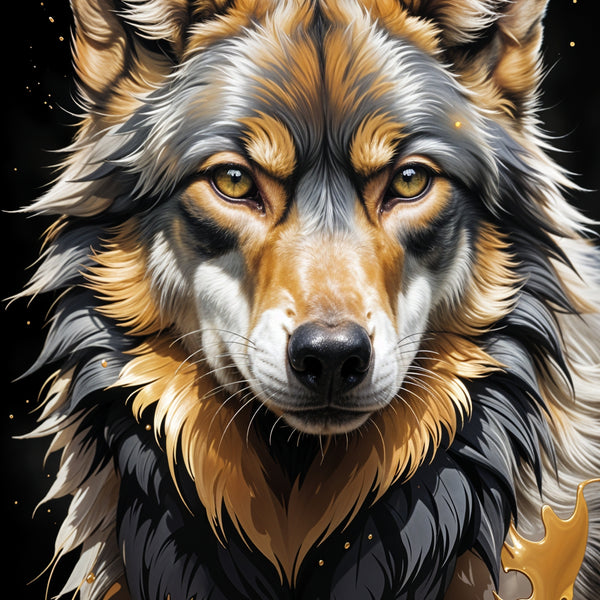 Golden Gaze of the Wild - 24x36 - Framed Posters