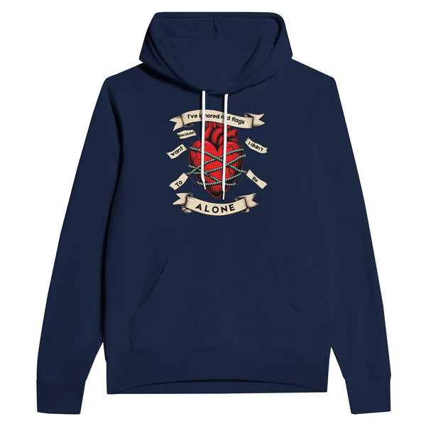 Heartfelt Confessions - Wearing Your Heart on Your Sleeve - Navy - Hoodies