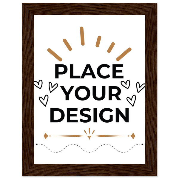 Perfectly Framed - Customizable Matte Paper Poster in Wooden Frame - 15x20 cm 6x8″ Dark wood frame - Paper Posters