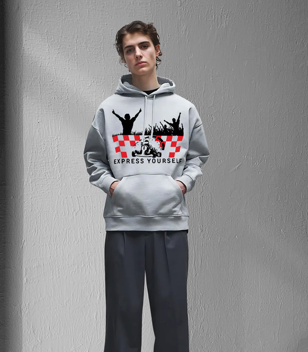 Checkered Victory - Express Yourself - - Hoodies