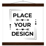 Stunning Art Display - Premium Customizable Poster - 30x30 cm 12x12″ Dark wood wall hanger - Posters With Hanger