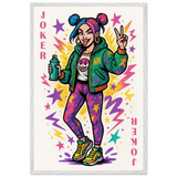 Zodiac Joker Poster Gift in Premium Wooden Frame - White frame Joker Girl - Wooden Framed Posters