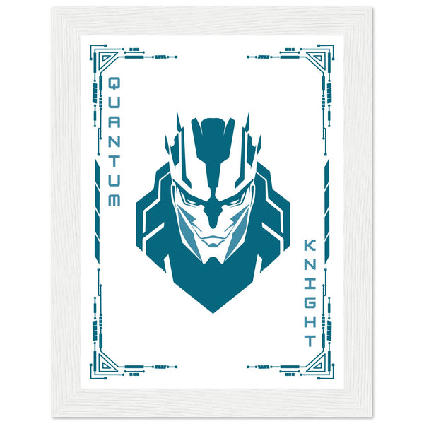 Transform Your Space - "Proton, Neural, Quantum Knights" Poster Set - 15x20 cm 6x8″ White frame Quantum Knight - Wooden Framed Posters