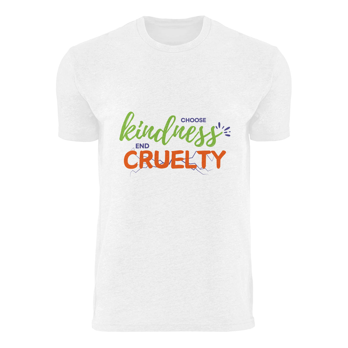 Choose Kindness, End Cruelty - Sustainable Style - White - T-shirts