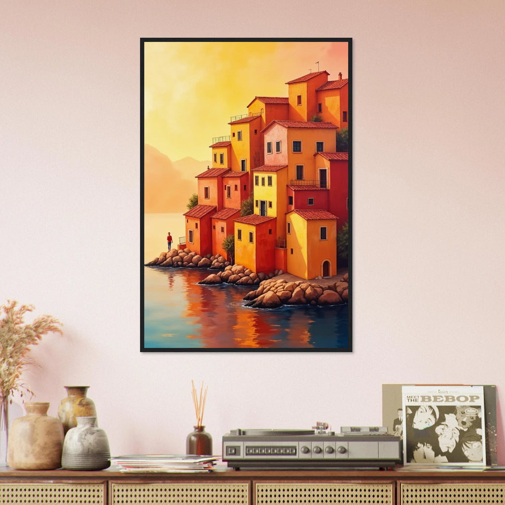 Coastal Calm – Framed Poster for Gifting - Black frame - Wooden Framed Posters