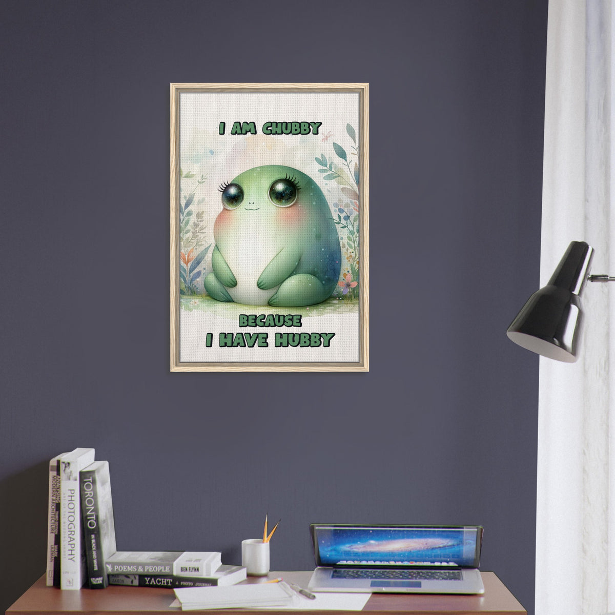 Chubby Love - Cute Frog with a Sweet Message - - Canvas