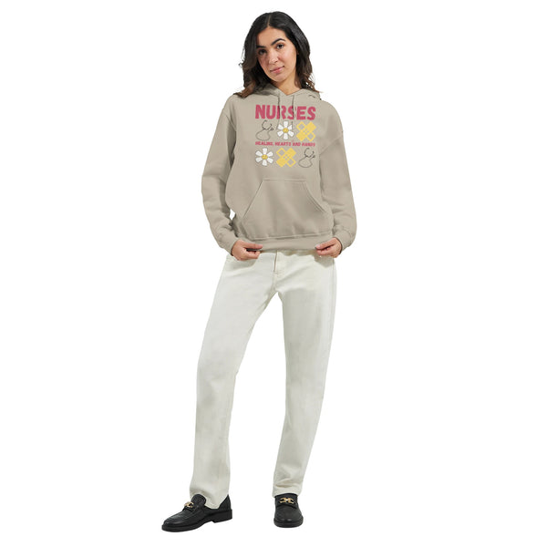 Honoring Nurses - Healing Hearts & Hands Hoodie - - Hoodies