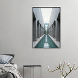 Minimalist Corridor - Architectural Serenity Framed Poster - 60x90 cm 24x36″ Black frame - Wooden Framed Posters
