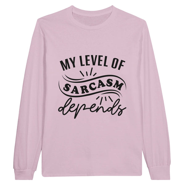 Sarcastic Statements - Longsleeve Cotton Comfort - Light Pink - Sweatshirt