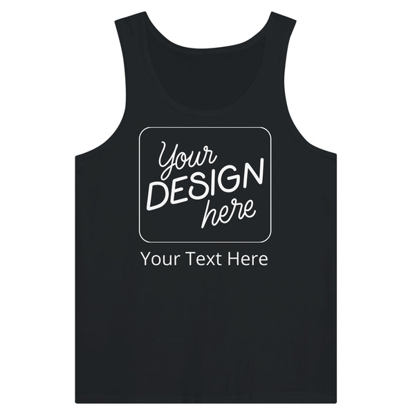 Stay Cool and Comfy - The Ultimate Customizable Unisex Tank Top - Black - Print Material