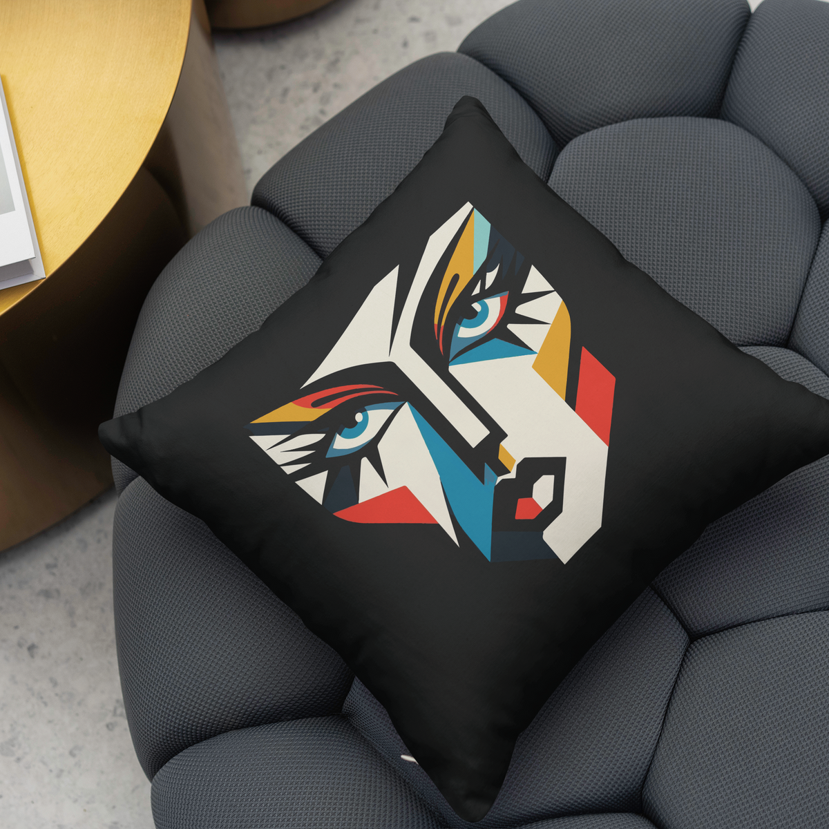 Geometric Glamour - All-Weather Art Cushion - - Cushions