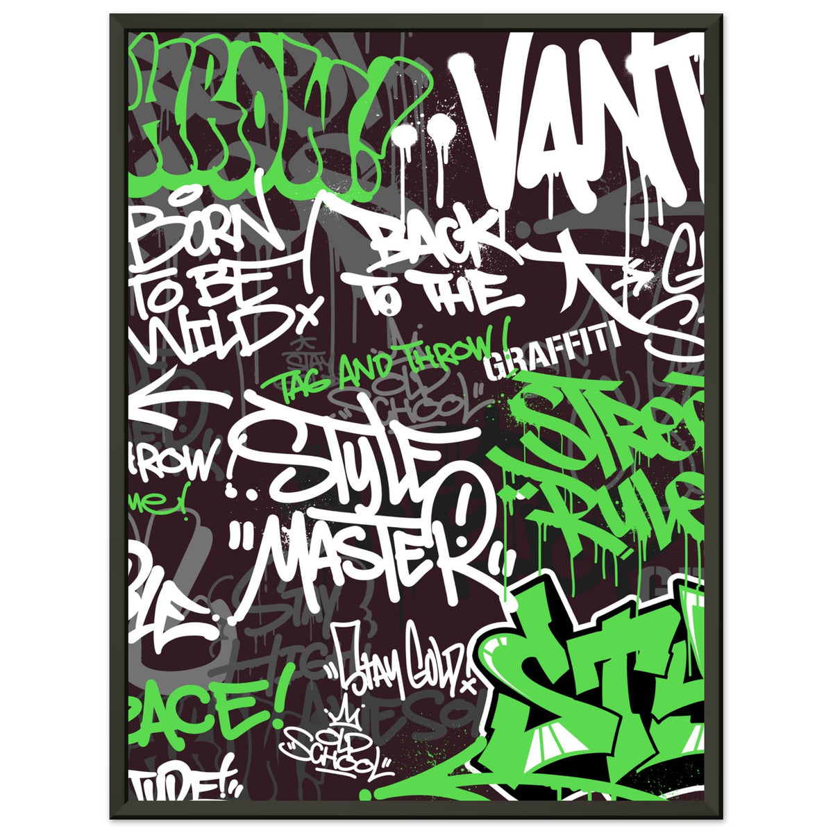 Urban Expression - Graffiti Art Masterpiece - 45x60 cm 18x24″ - Metal Framed Posters