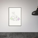 Bunny Bond - Minimalist Elegance - - Metal Framed Posters