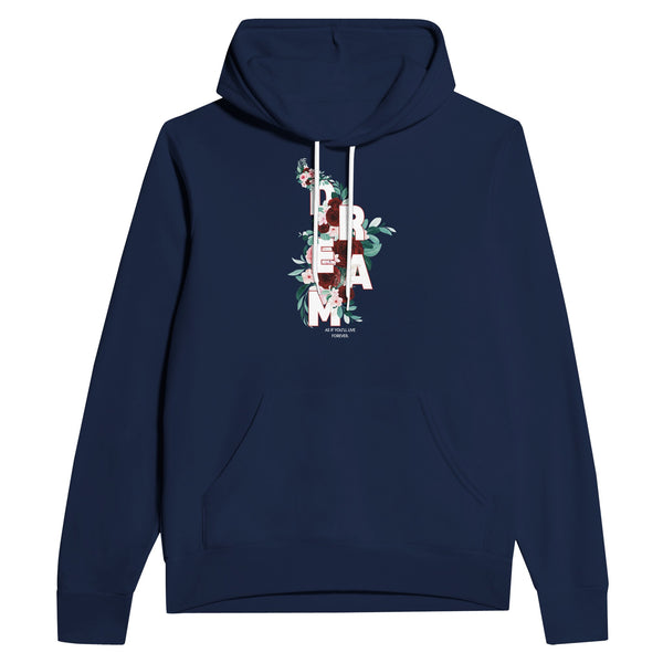 Floral Dreams - Live Forever - Navy - Pullover Hoodies