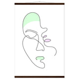 Minimalist Masterpiece - Magnetic Wooden Hanger Poster - 60x90 cm 24x36″ Dark wood wall hanger - Posters With Hanger