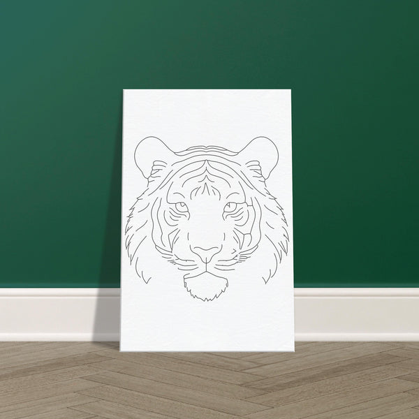 Silent Strength - Canvas Tiger Portrait - 60x90 cm 24x36″ - Canvas Prints