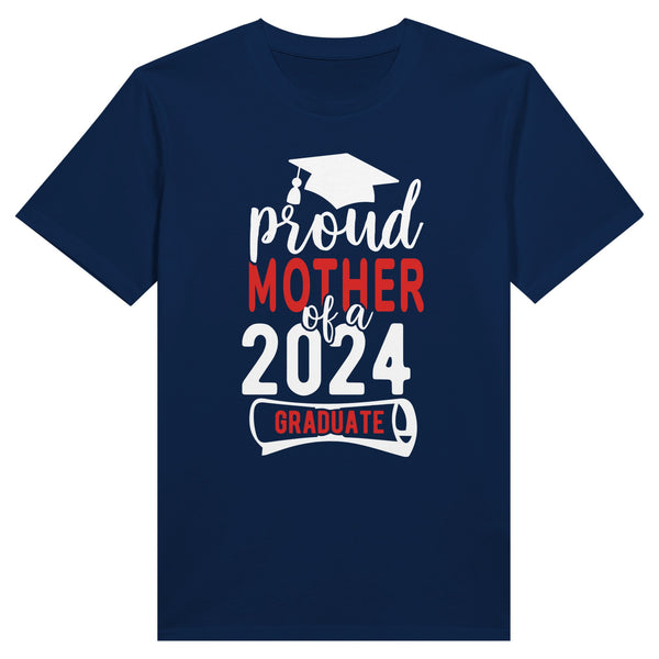 Honoring Success - Proud Mother of a 2024 Grad Tee - Navy - T-Shirts