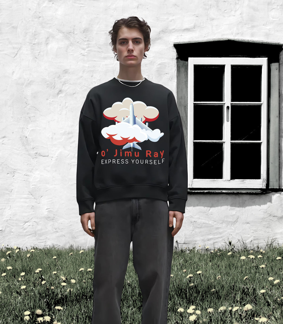 Cloud-Bound Comfort - Men's Boxy Sweatshirt - - Sweatshirts