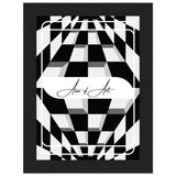 Modern Maze - Aim of Art Illusion - 13x18 cm 5x7″ Black frame - Wooden Framed Posters