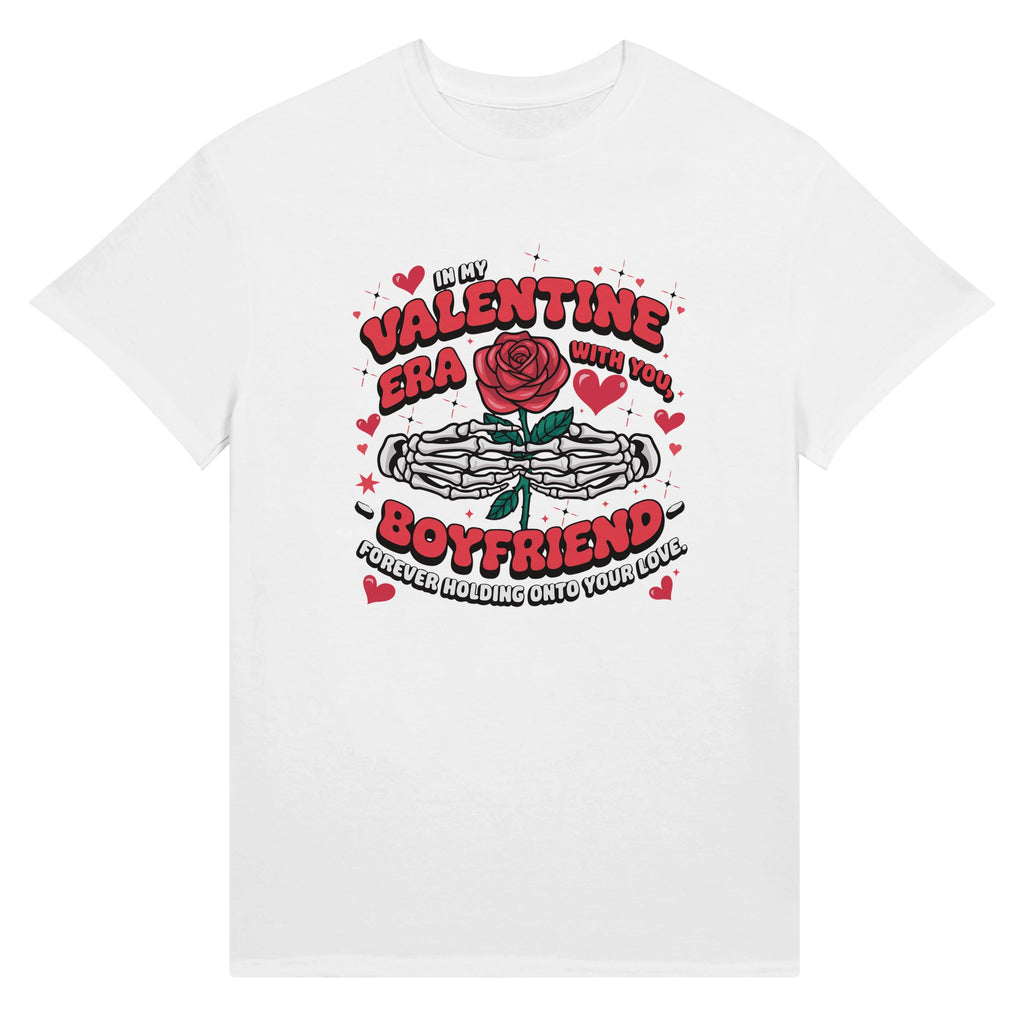 Rose & Romance - Valentine Tee for Boyfriend - White - T-Shirt