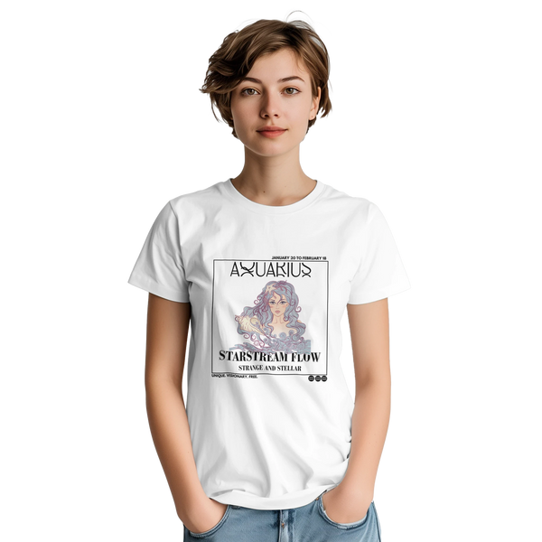Zodiac Sign T-Shirt for Female Colleagues - Gildan - Aquarius - T-Shirts