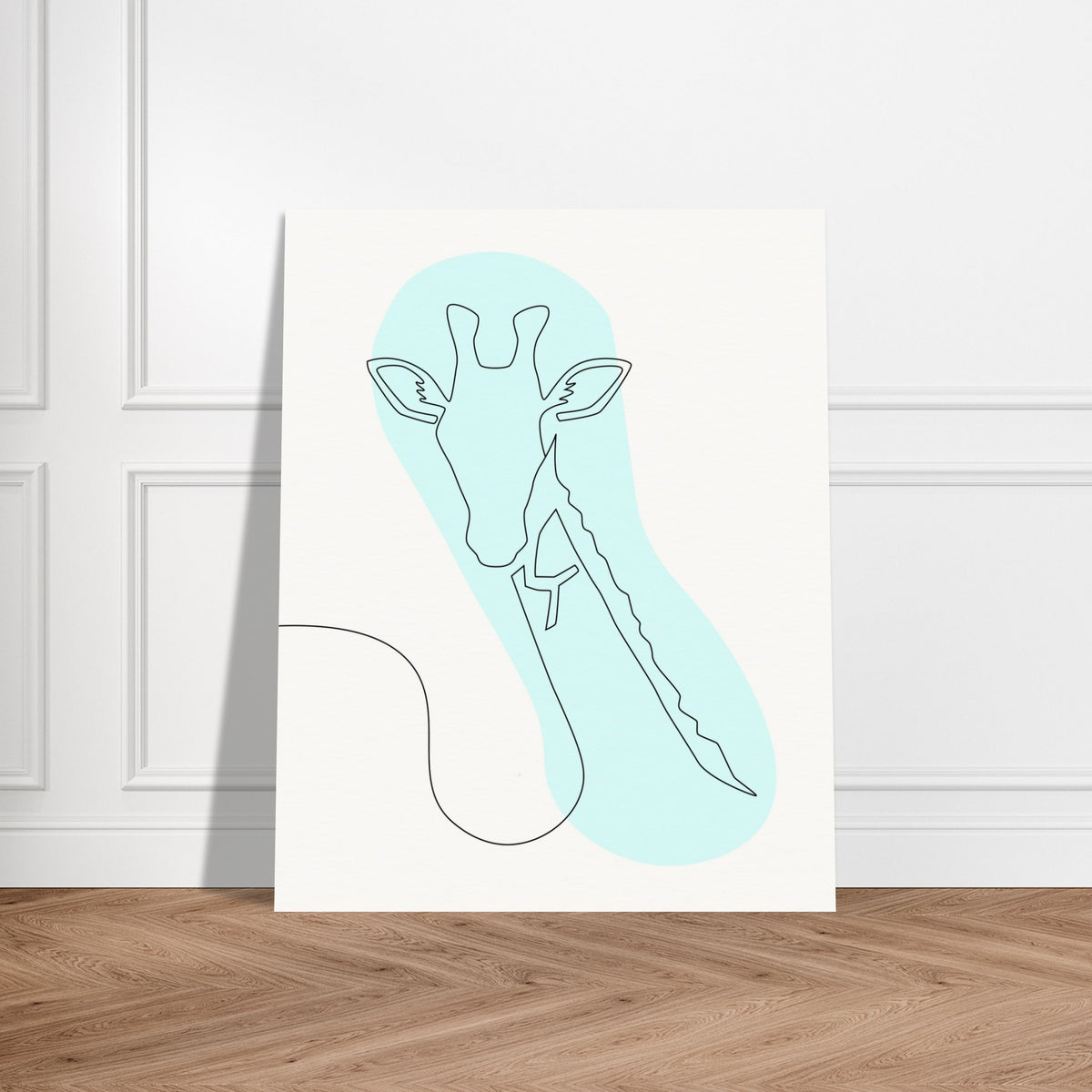 Gentle Giraffe - Minimalist Elegance - - Posters