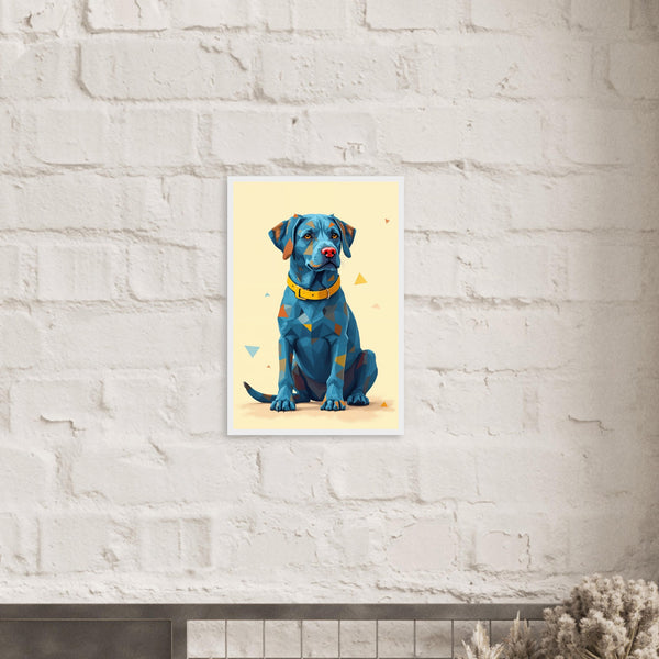Crystal Canine - Unique Dog Portrait Framed Poster - 40x60 cm 16x24″ White frame - Framed Posters