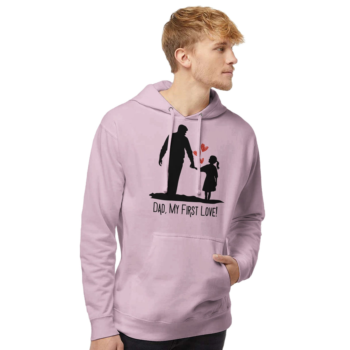 Dad, I Love You - Simple Words, Deep Meaning Hoodie - Light Pink - Sweatshirts