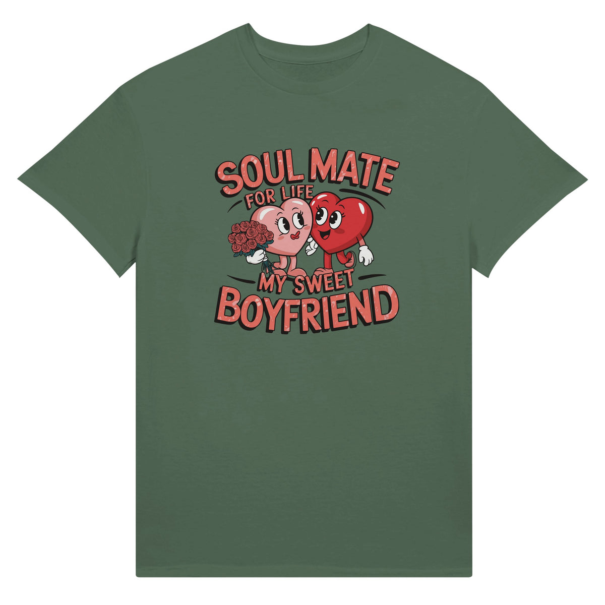 Soulmate for Life - Perfect Valentine’s Day T-Shirt - Military Green - T-Shirt