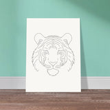 The Silent Majesty - Tiger Line Art Poster - 60x80 cm 24x32″ - Posters