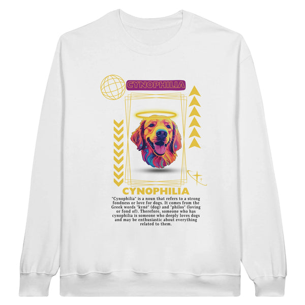 Divine Doggo - Cynophilia's Colorful Charm - White - Unisex Sweatshirts