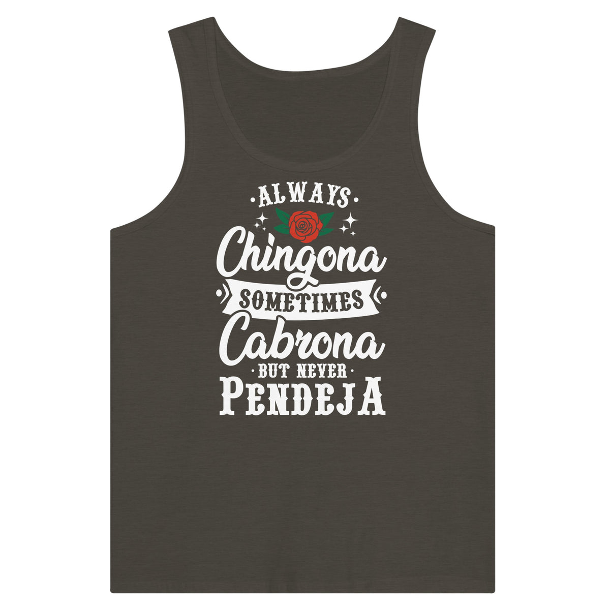 Unapologetic Confidence - Embrace Your Inner 'Chingona - Triblend Black Heather - Print Material