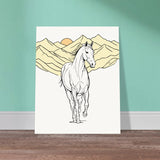 Majestic Freedom - Horse in Mountainous Landscape - - Posters