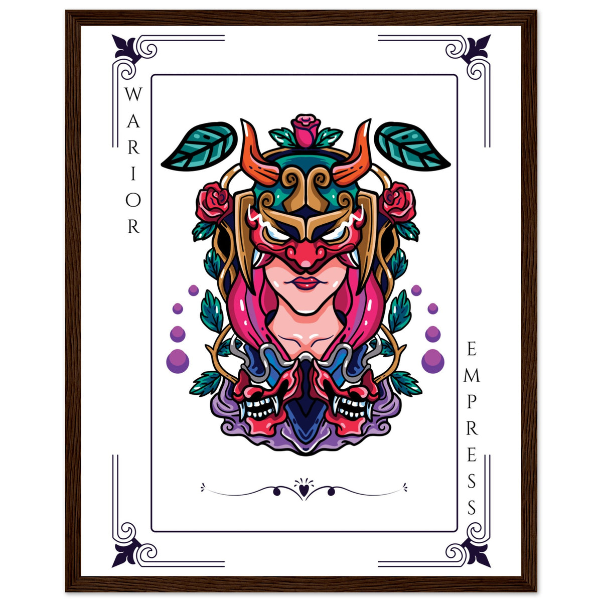 Artistry Unleashed - Warrior, Sacred Bull, and Tiger Spirit - - Wooden Framed Posters