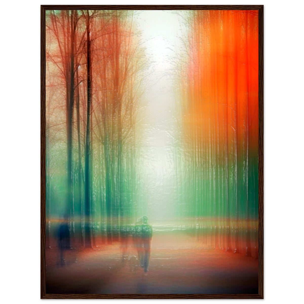 Twilight Walk Through Dreamscape - 60x80 cm 24x32″ Dark wood frame - Wooden Framed Posters