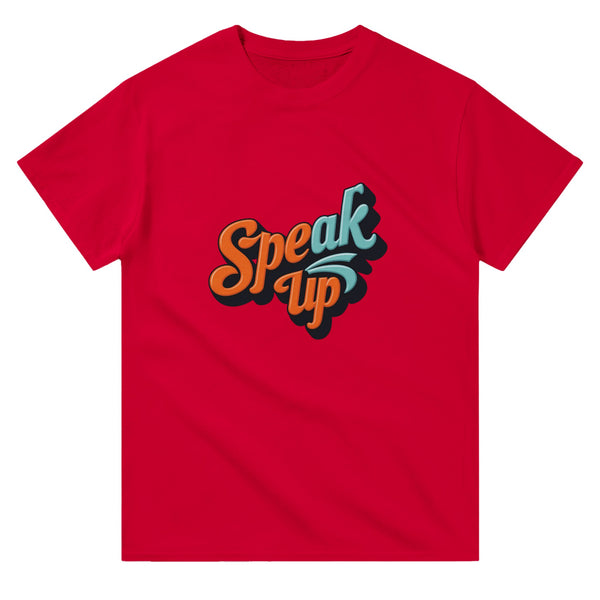 Echo Your Essence - Vibrant Speak Up Tee - Red - T-shirts