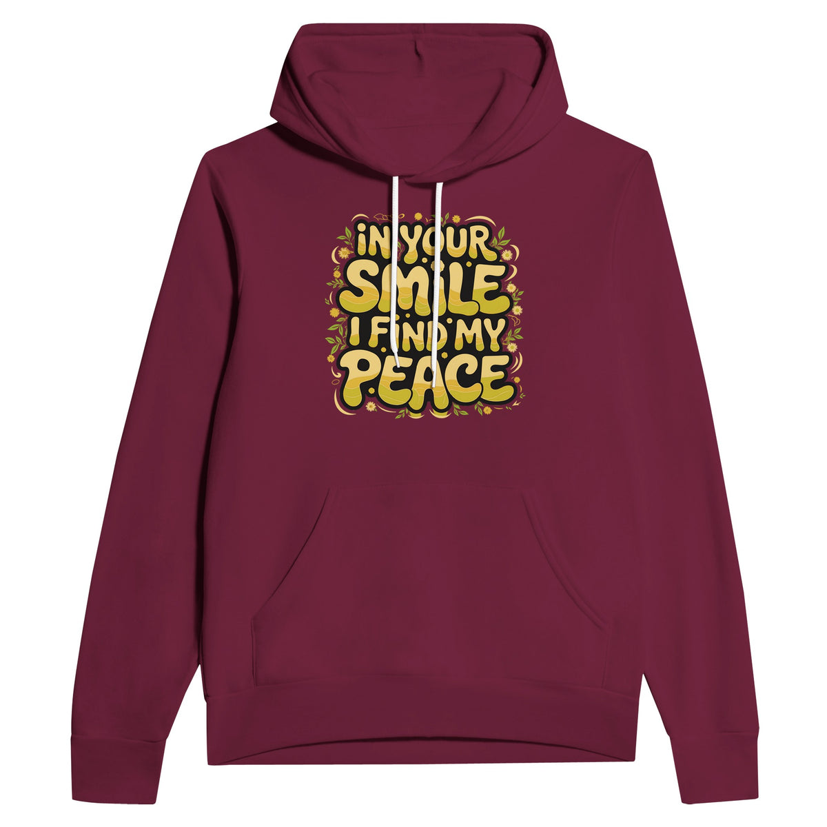 In Your Smile, I Find My Peace – A Gift of Love for Him - Maroon - Hoodies