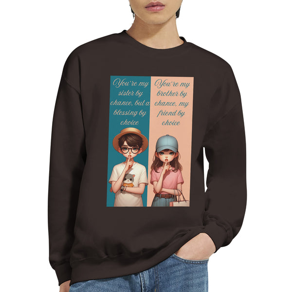 Forever My Bro - Sibling Love in Every Stitch - Dark Chocolate - Sweatshirts