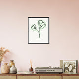 Elegant Floral Essence - Wooden Framed Art - - Wooden Framed Posters