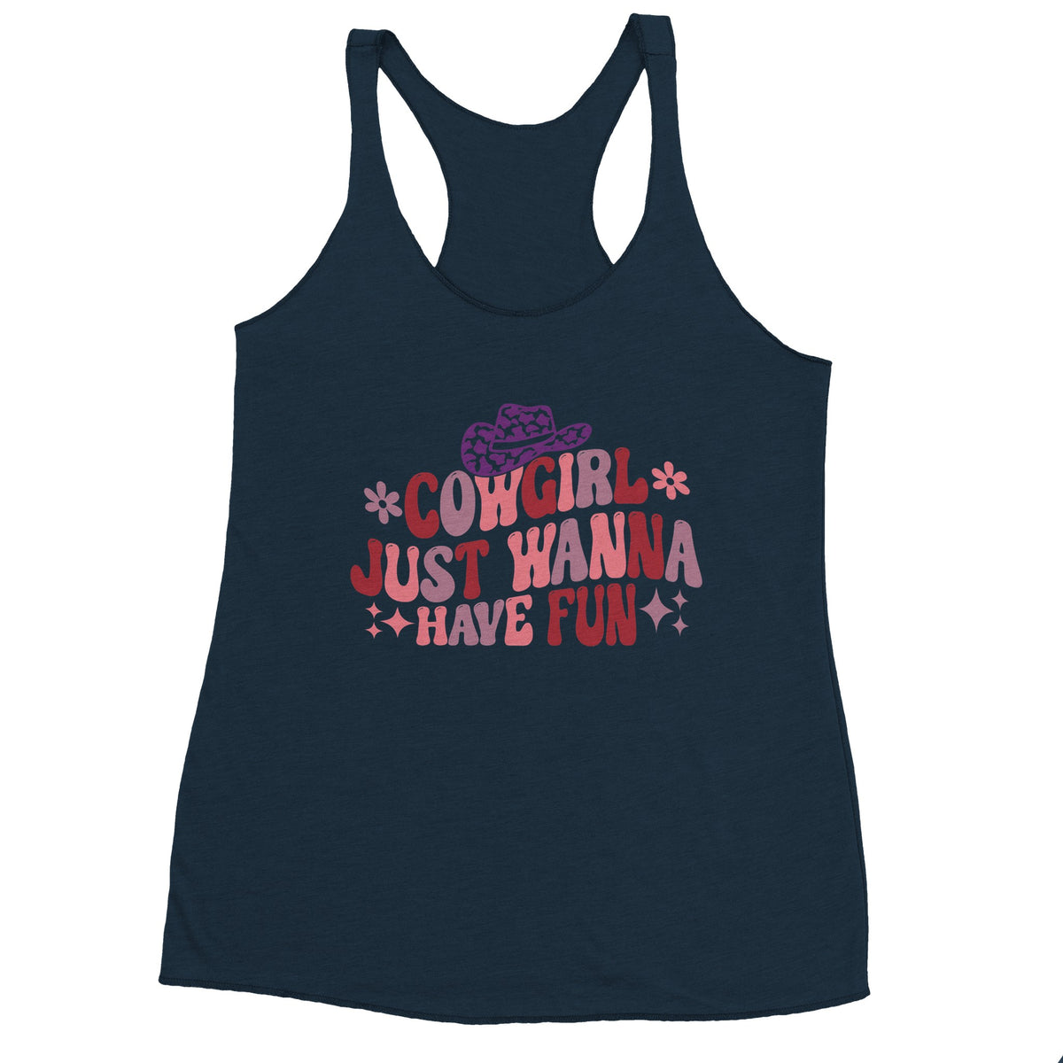 Wild West Whimsy - Cowgirl Fun-Filled Tank - Indigo - Print Material